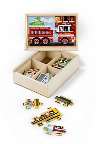 Деревянные пазлы в коробке "Транспорт" (Melissa & Doug, 3794_md)